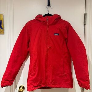 Patagonia Kids Red Hooded Puffer Jacket